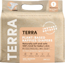Size 1 Newborn Diapers: 85 Plant-Based, Ultra-Soft  Chemical-Free for Sensitiv