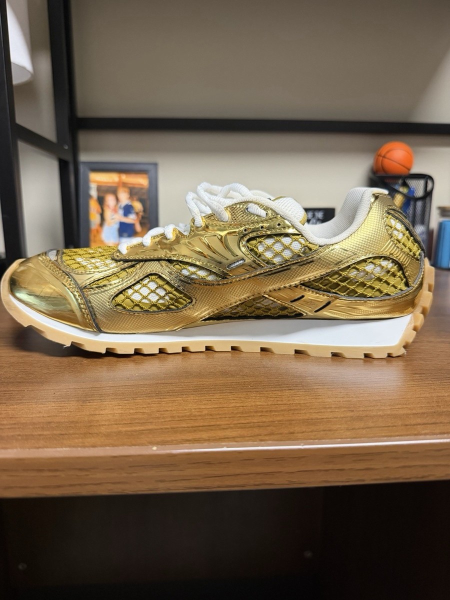 Gold Bottega Veneta Orbits Size 43(10) Worn Twice Excellent
