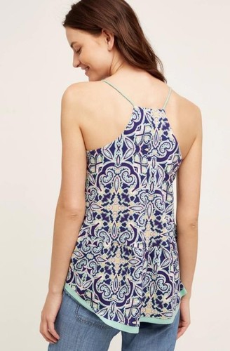 Anthropologie Meadow Rue Nuria Top Size Large Blue Green Sleeveless New $58 Tag - Imagen 4 de 5