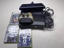 Xbox 360 Slim 250GB Bundle - Kinect, Camo Controller, Chatpad & 3 Games - TESTED
