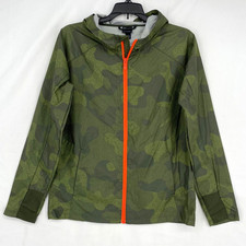 All In Motion Kids XL Zip Front Jacket Windbreaker Green Camouflage Lightweight