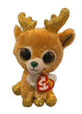 Ty GLITZY Glitter Reindeer Beanie Boo - 7" NEW
