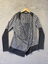 Prana Sweater Women's S Gray White Graceful Wrap Cardigan USA Made / 152-12