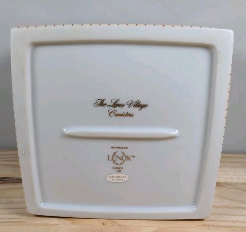 Vintage The Lenox Village Fine Porcelain Tea Shoppe TEA Canister w/ Lid 1990 - Picture 2 of 11
