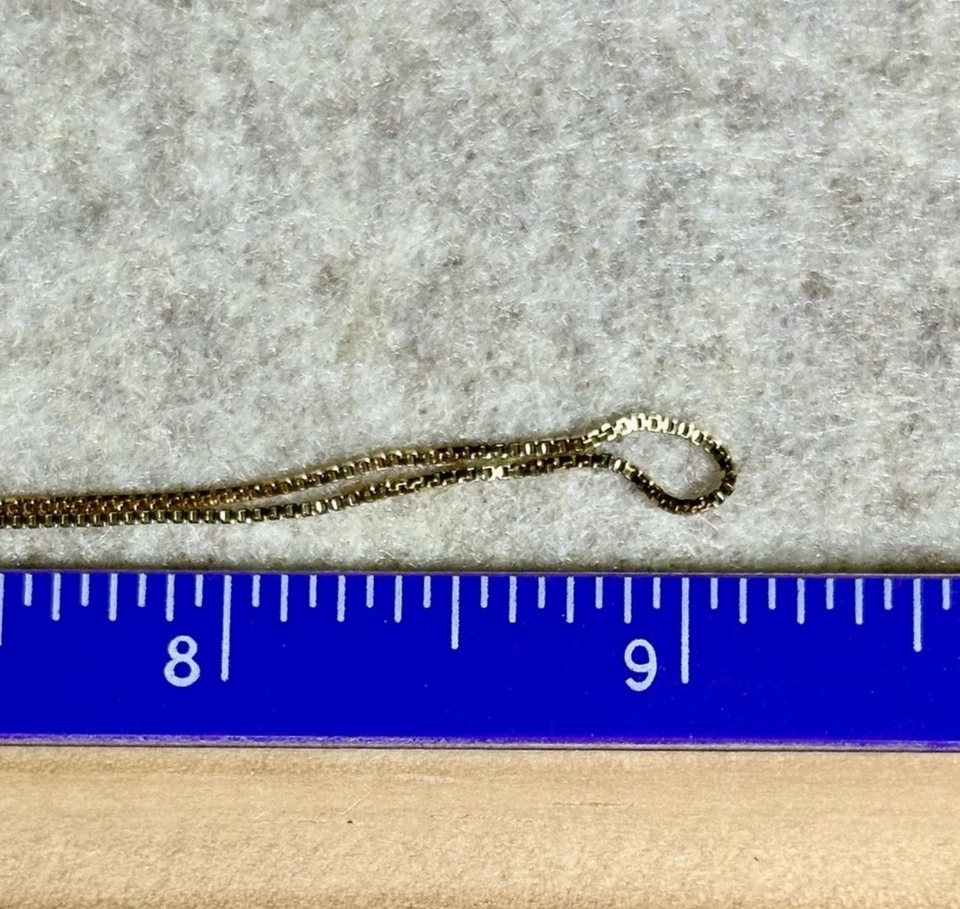 Ross Simons 925 Plata Tono Oro Diapositiva Colgante y 18” Caja RS Cadena Lote #85 Foto 4 de 4