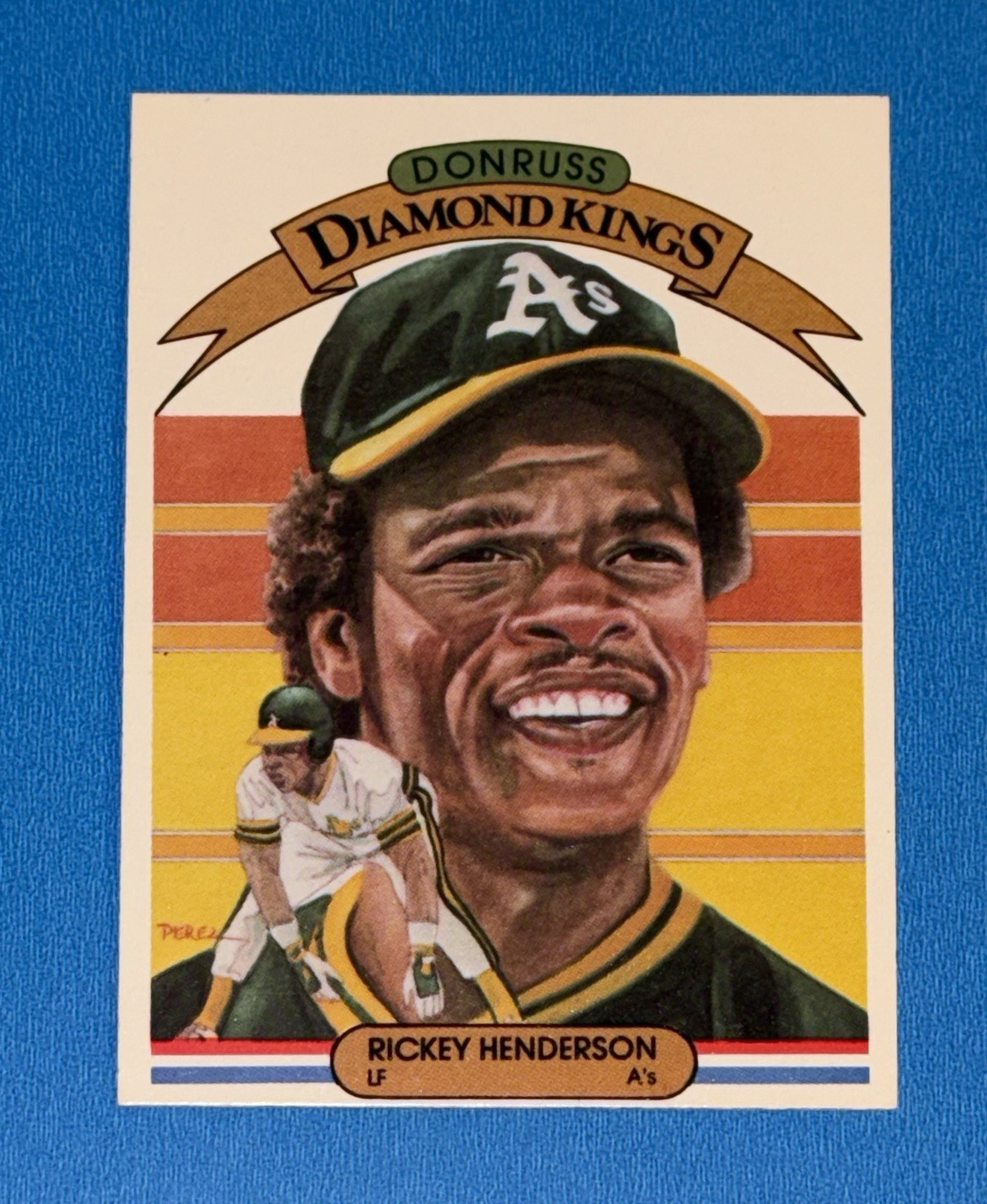 1982 Donruss Diamond Kings Rickey Henderson #11 Oakland Athletics