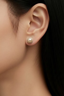 $24.50  Loft  pearl stud    earrings C44