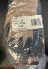 Armor Guys Perfotek 07-001 Work Gloves L Brown Tan Dark Brown Grip 1 Dozen New