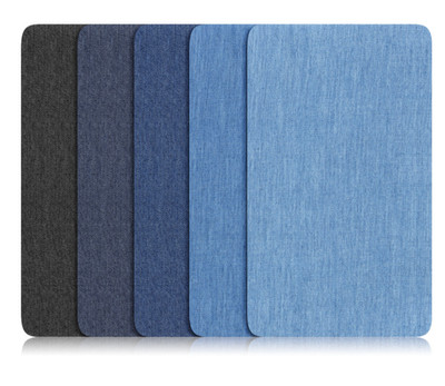 5 Stück große Flicken zum Aufkleben Denim Stoff Reparatur Flicken Kleidung Ausbessern Aufkleber UK