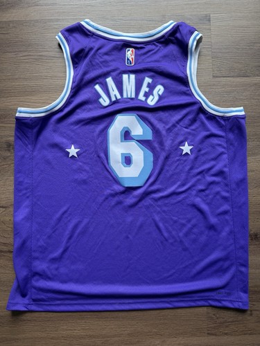 Nike Lebron James LA Lakers City Edition Swingman Jersey DB4032-506 Size XXL - Picture 6 of 9
