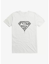 DC Comics Superman Ink Logo White T-Shirt