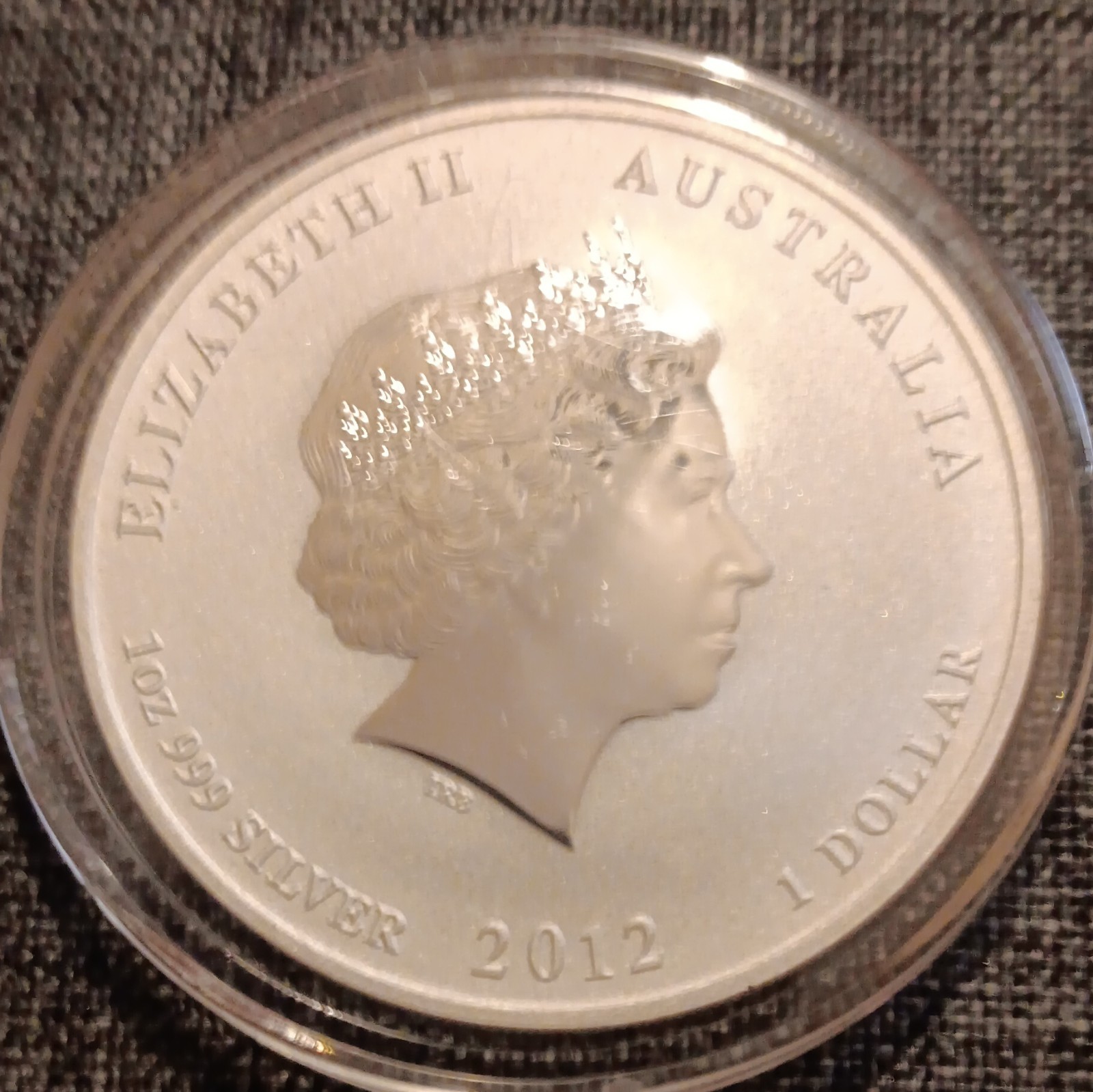 Perth Mint 2012 Australian Lunar Year of the Dragon 1 oz .999 Silver $1 ...