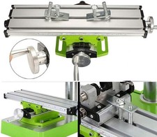 XY Axis Compound Milling Machine Work Table Cross Slide Bench Drill Vise Fixture