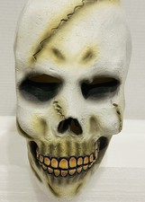 Creepy Skeleton Skull Bones Head Mask Scary Halloween Costume Adult One Size