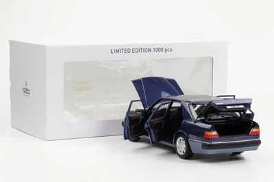 1:18 Norev Mercedes-Benz 500 E W124 5.0 V8 sedán 1990 azul náutico metálico