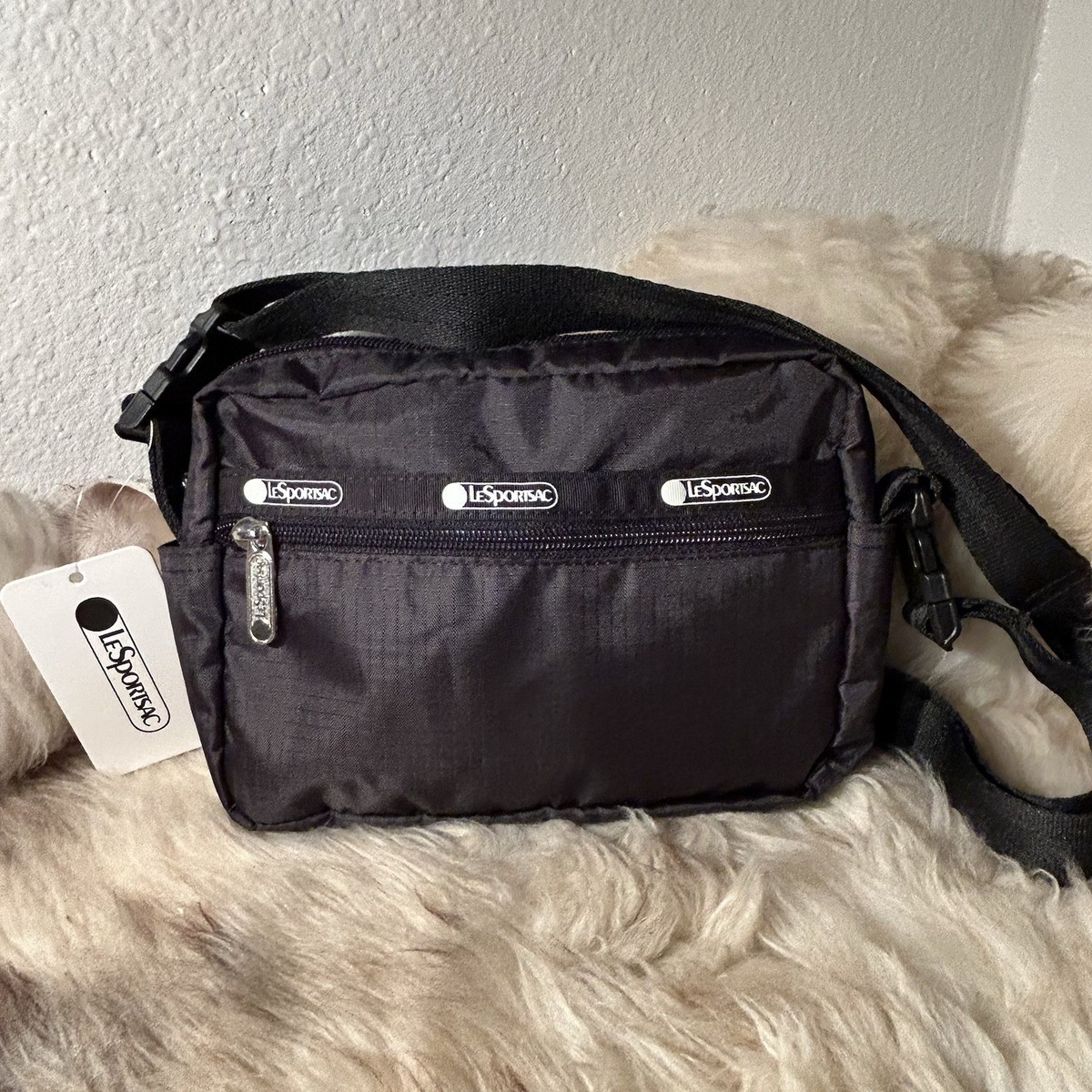 Zipper Lesportsac Crossbody Black NWT LeSportsac Convertible