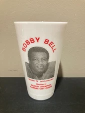 Vintage Burger Chef Kansas City Chiefs Bobby Bell Plastic Drinking Cup