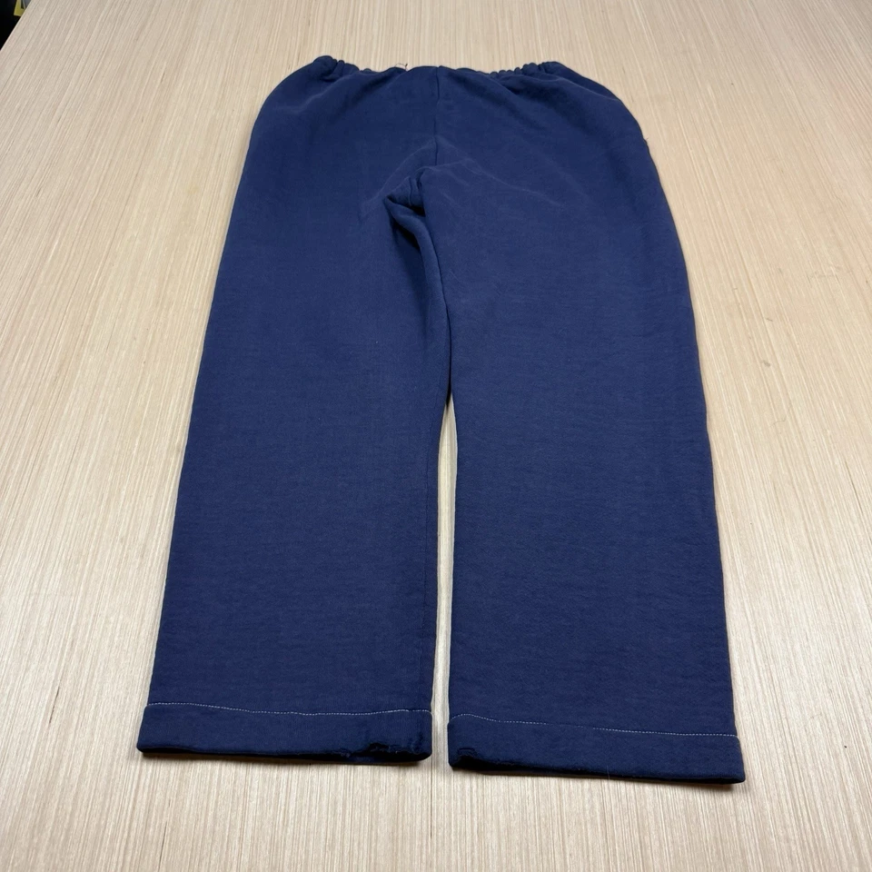Pantalones deportivos Russell vintage hechos en EE. UU. 90 pierna ancha medianos holgados azul marino Foto 2 de 4