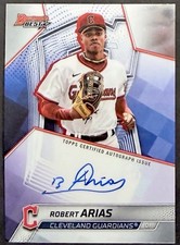 2025 Bowman’s Best #B25-RA Robert Arias Auto Cleveland Guardians
