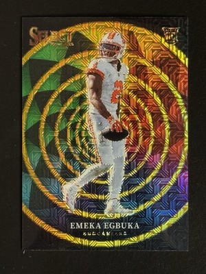 2025 Select Emeka Egbuka Color Wheel Gold Prizm 9/10 Case Hit SSP Rookie RC