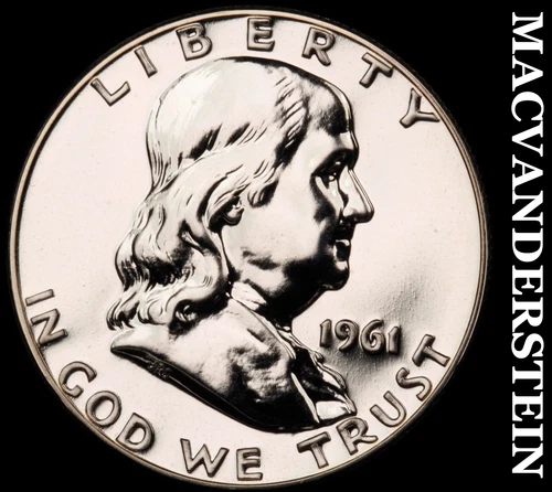 1961 Franklin Half Dollar - Choice Gem Proof  Lustrous  #G7001