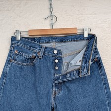 VTG Levi's 501 Jeans Men 30x27 Blue Straight Button Fly Streetwear Red Tab 90s