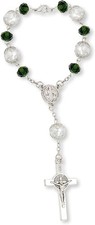 Car Rosary, Medal Interior Rear View Mirror Charm, Hanging Pendan Color: Green