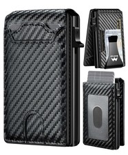 Card Wallet for Men Slim Minimalist: Smart Pop Up Wallets with Money Clip - R...