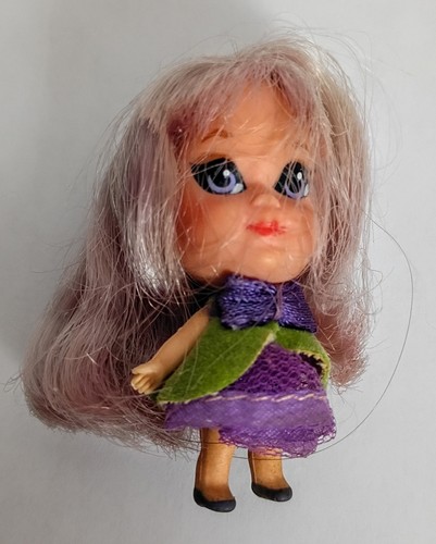 1968 LIDDLE KIDDLES Pop Up BOUTIQUE Folding Play House, and Purple Doll, CLEAN - Picture 3 of 9