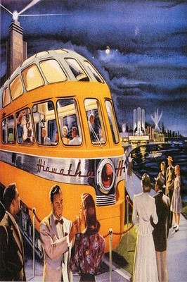   Vintage Hiawatha Train Poster - Mid-Century Glow - 24x36  - Premium Gallery