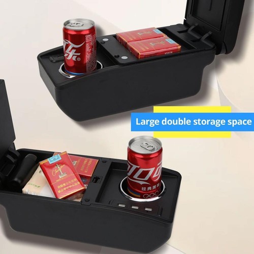 Compatible with Fiat 500 Armrest 2012-2017 Center Console Storage with USB - Picture 6 of 8