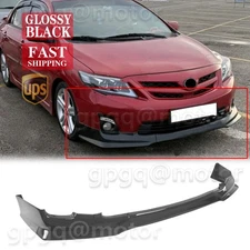 For Toyota Corolla XRS 2011-2013 Glossy Black T Style Front Bumper Lip Splitter
