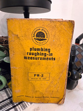 American-Standard Products Plumbing Roughing-In Measurements Manual PR-2 1951