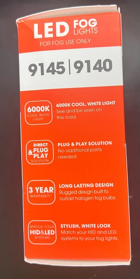 Sylvania 9145/9140 LED FOG Light BULBS, 2 PACK 9568 - Image 4 of 4