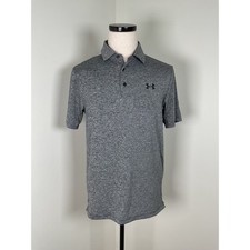 Under Armour UA Playoff 3.0 Gray Golf Polo Mens Small New UPF 30
