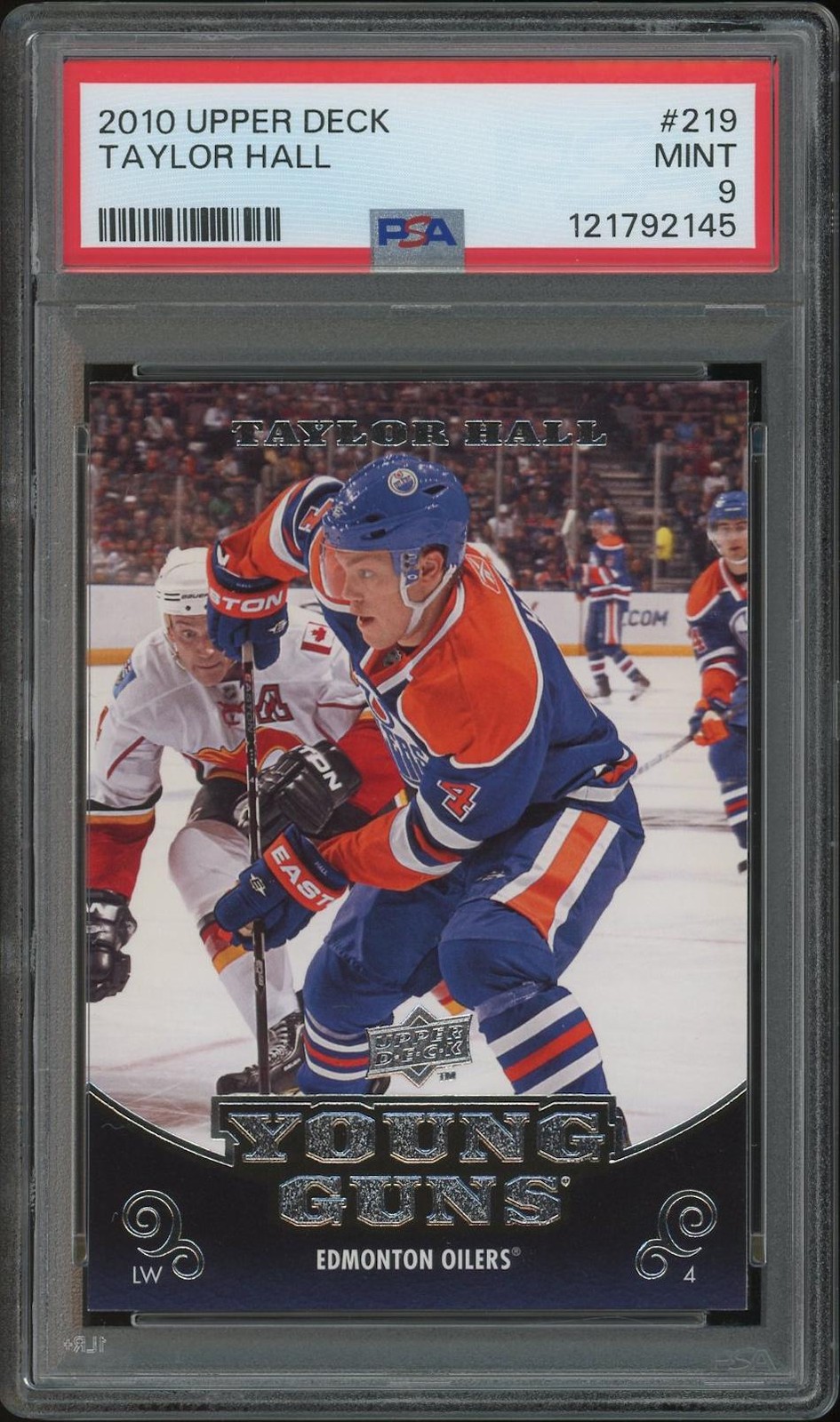 2010/11 Upper Deck Hockey #219 Taylor Hall Young Guns Rookie PSA 9 (MINT)