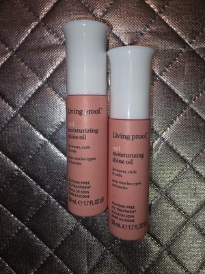 Living Proof Curl Moisturizing Shine Oil Waves Curls Coils 1.7 Oz Lot Of 2