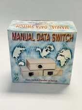 Manual Data Switch Box 25F4 Parallel/Serial 4-way Data Signal Sharing Device