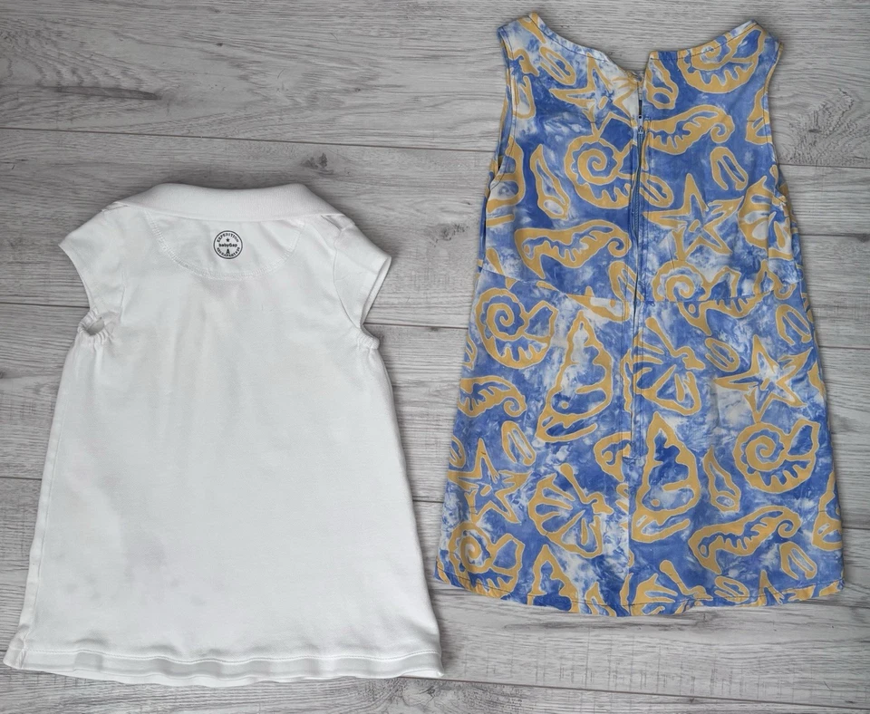 (Lote de 2) Vestidos de sol para niña Baby Gap y azul jengibre talla 18-24 meses Foto 2 de 4