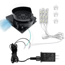Inflatable Fan Blower Replacement, 12V 1.2A Waterproof Air Blower with 3 LED ...