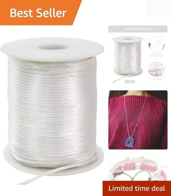 Vibrant 110 Yards 2mm Nylon Macrame Rope for Crafting & Jewelry Projects