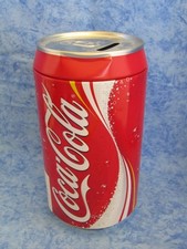 Coca-Cola Tin Can Coin Bank with Contour Bottle Graphic