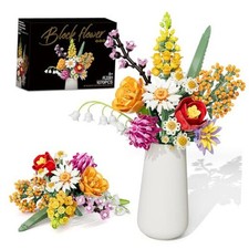 Flowers Bouquet Building Set, 1070PCS Wildflower Botanical Collection,