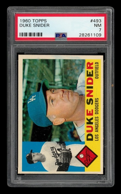 1960 Topps Set-Break #493 Duke Snider PSA 7 NM