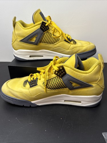 Nike Air Jordan 4 Lightning 2021 size 13 CT8527-700 OG IV Yellow Retro - Picture 14 of 14