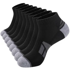 8 Pairs Mens Ankle Socks Low Cut Socks for Men Sock Size 10-13