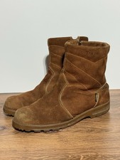 Trax Vintage Tan Brown Synthetic  Suede Hiking Boots 1970s 1980s Mens Size 12