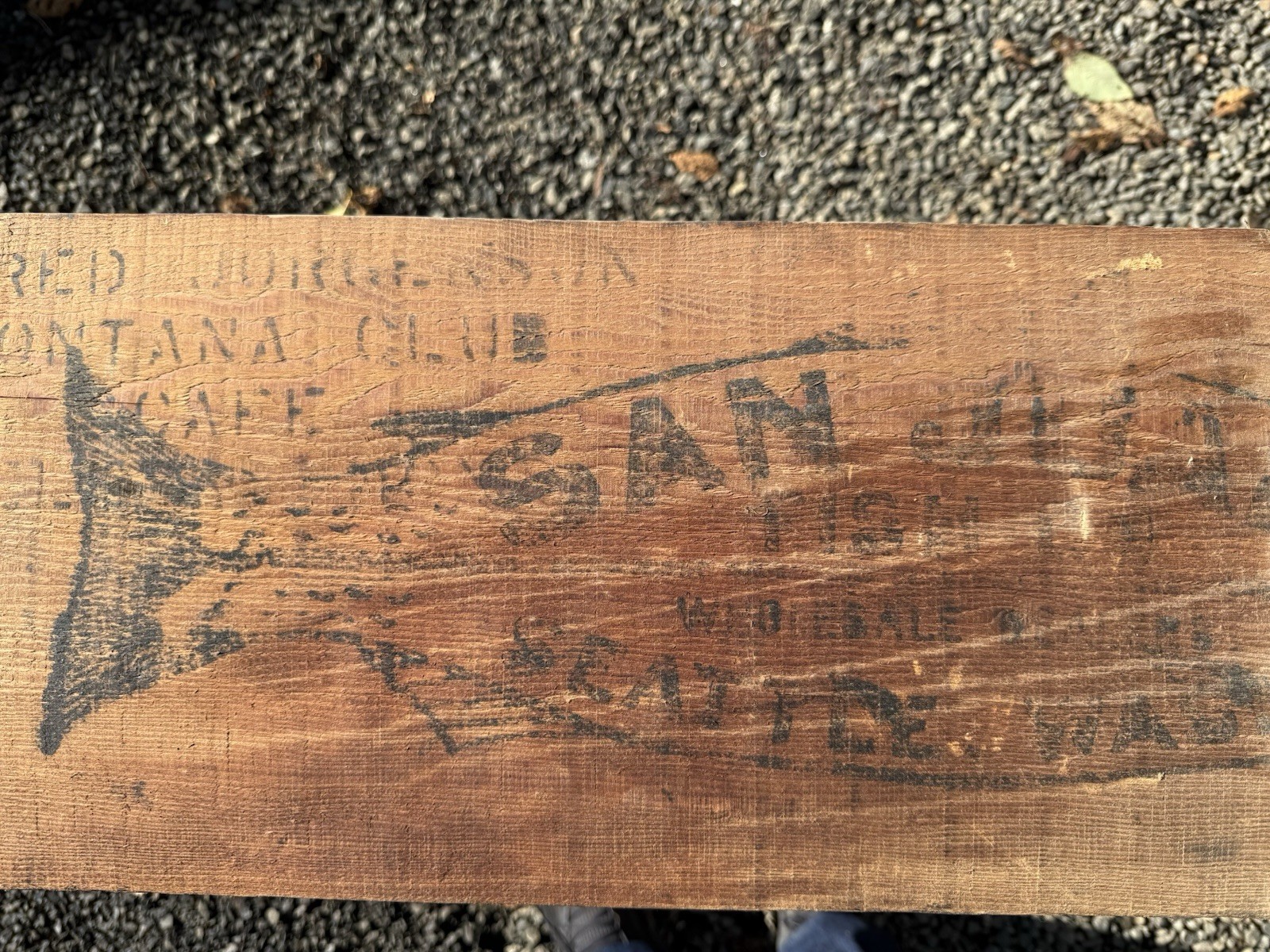 Vintage Seattle fish crate  San Juan Fish Co Sign