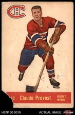 1957 Parkhurst #12 Claude Provost Canadiens RC AUTHENTIC