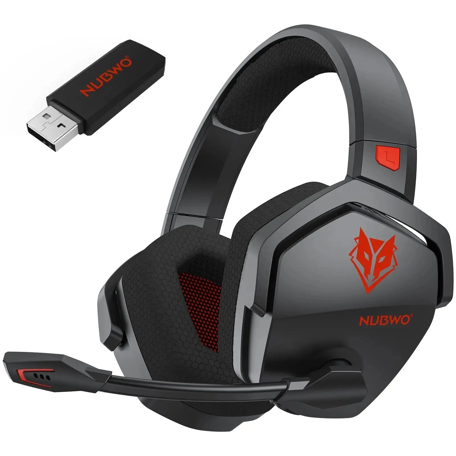 NUBWO G06 2.4G Dual Wireless Gaming Headset 5ms Low Latency 7.1 Surround ENC Mic